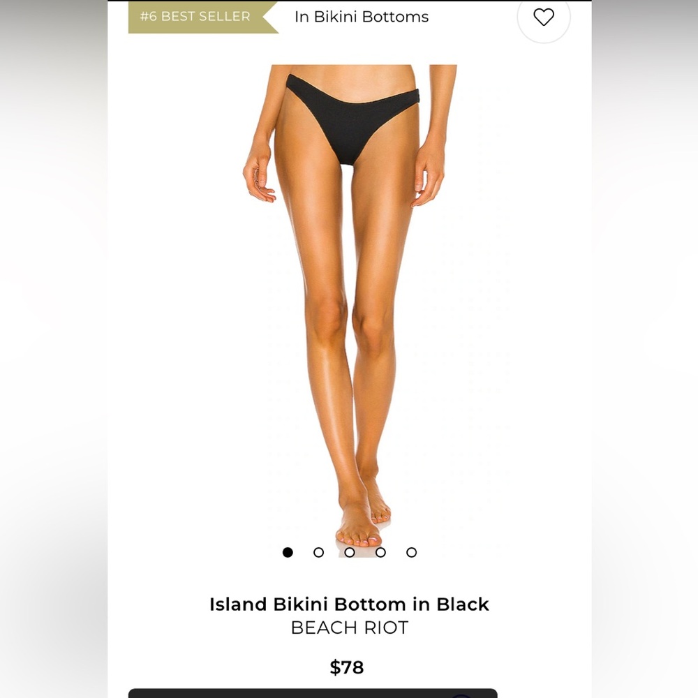 Beach Riot Island Black Bikini Bottom